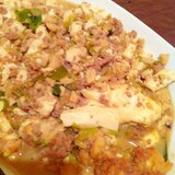 高野豆腐でかさ増し麻婆豆腐